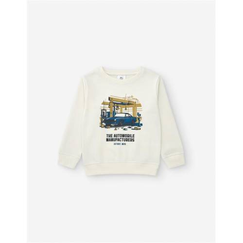 Fleece Sweatshirt, Light Beige, 13/14