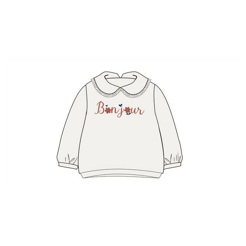 Fleece Sweatshirt, White, 9/12m