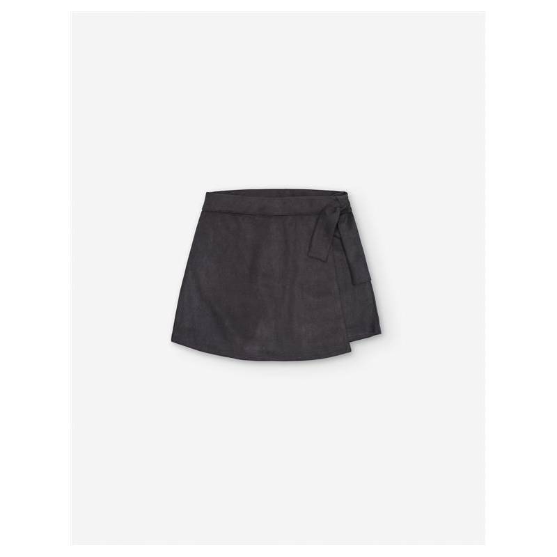 Falda Interlock Gris Oscuro 3/4-13/