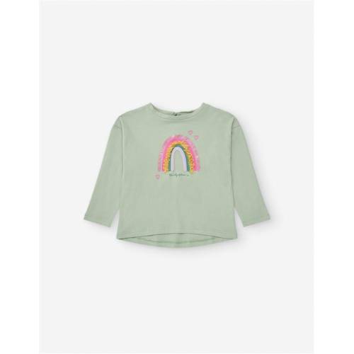 Ls T Shirt Jersey, Wasser Grün, 24/36m