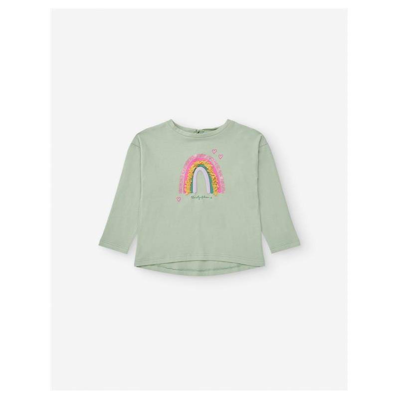 Ls T Shirt Jersey, Verde Acqua, 24/36m