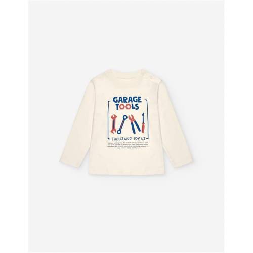 Ls Tshirt Jersey, Light Beige, 24/36m