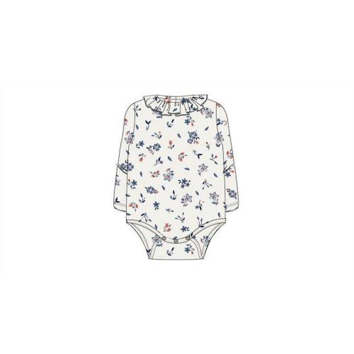 Jersey Ls Bodysuit, White, 12/18m