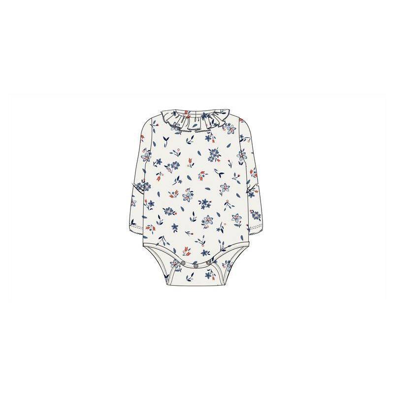 Jersey Ls Bodysuit, White, 12/18m