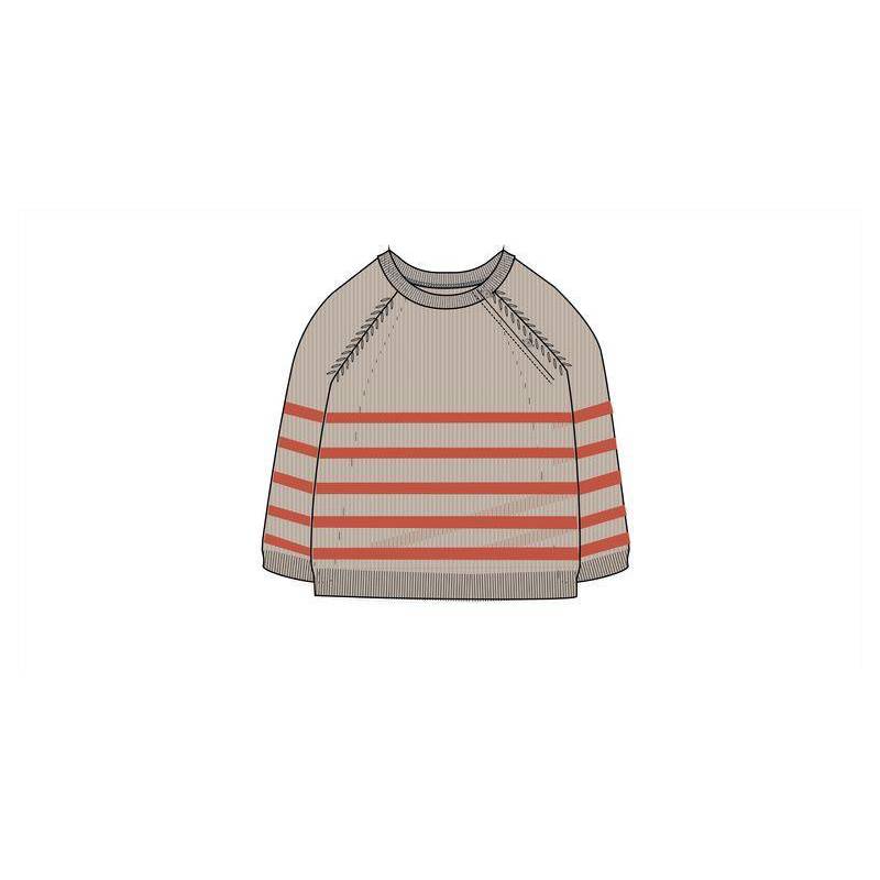 Knitted Sweater, Light Beige, 9/12m