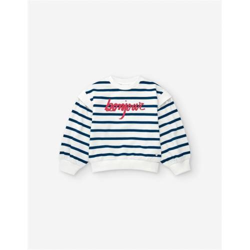 Fleece Sweater, White, 13/14