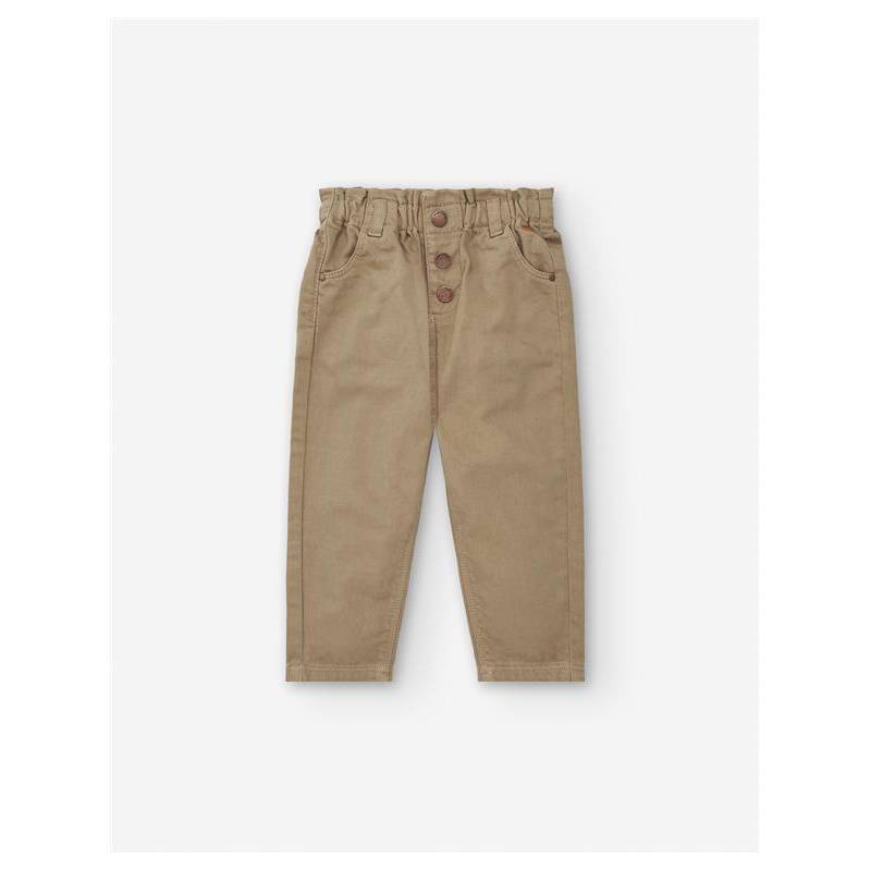 Calças de sarja bege escuro 12/18-24