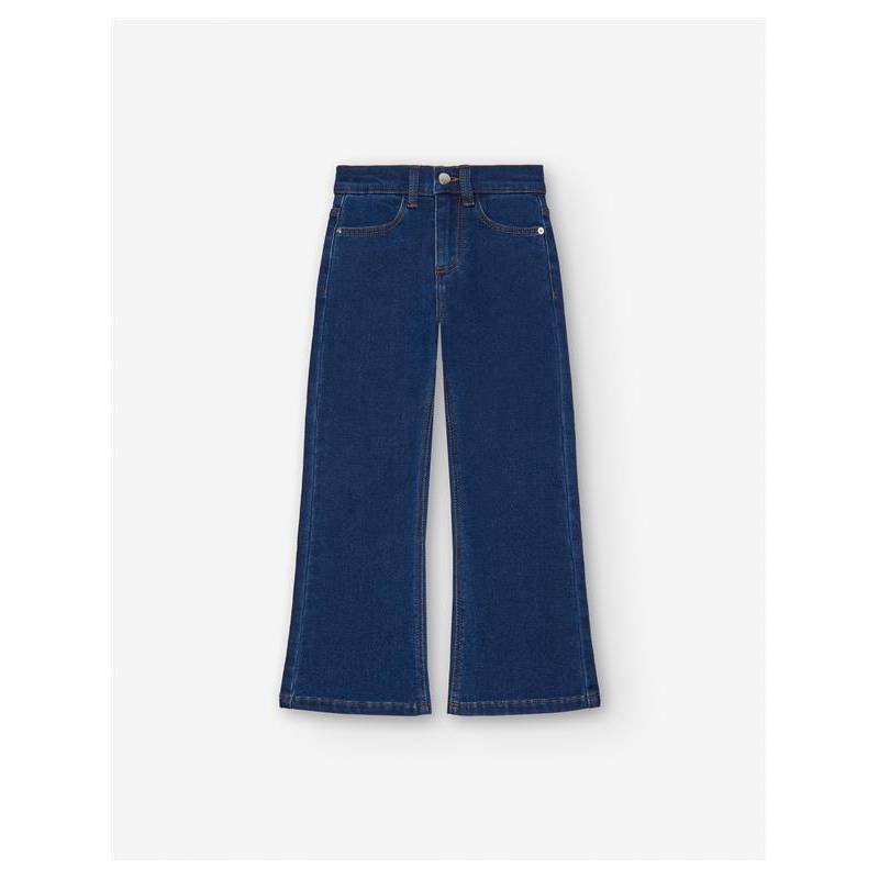 Knitted Denim Trousers, Blue, 13/14