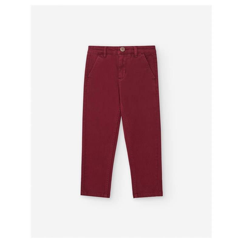 Chino Twill Trousers, Dark Red, 13/1