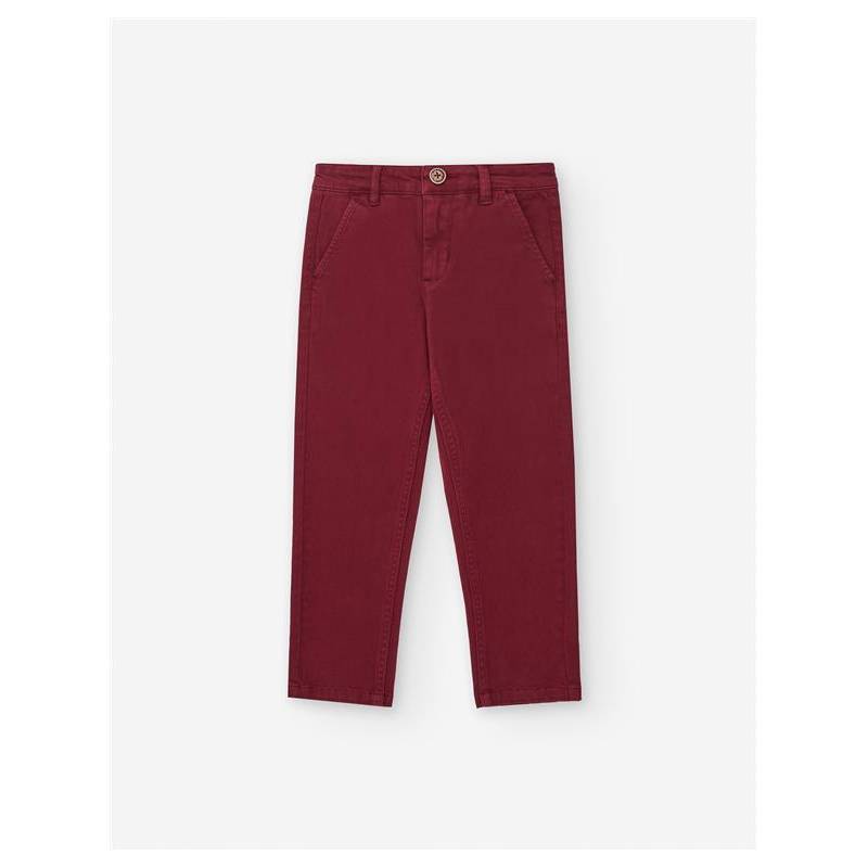 Pantalón Chino de Sarga, Rojo oscuro, 13/1