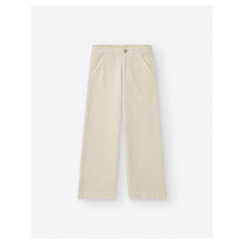 Corduroy Trousers White 3/4-13/