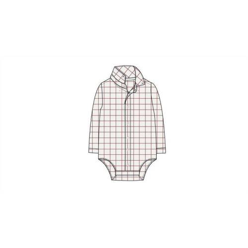 Pk7 Ls Body Shirt Twill White 0/1m - 9/