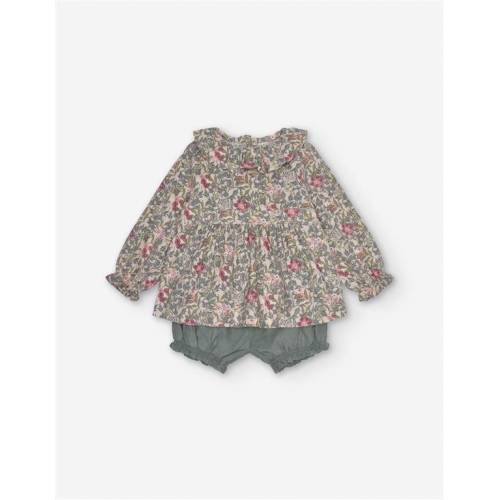 White Short Blouse Set 6/9-24/36m