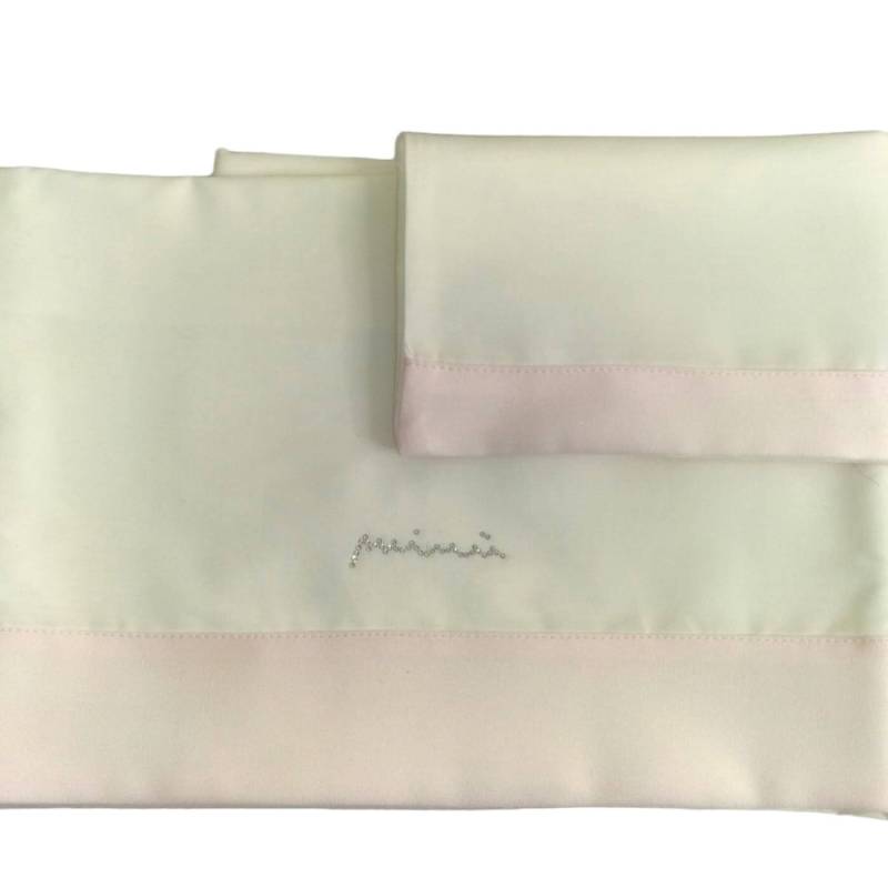 Elegant pink cotton newborn outfit 1 month Minù - 