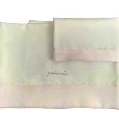 Elegant pink cotton newborn outfit 1 month Minù - 