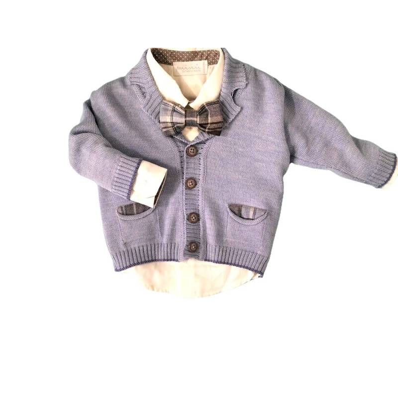 Elegant newborn baby suit size 6 months christening ceremony Minù - 