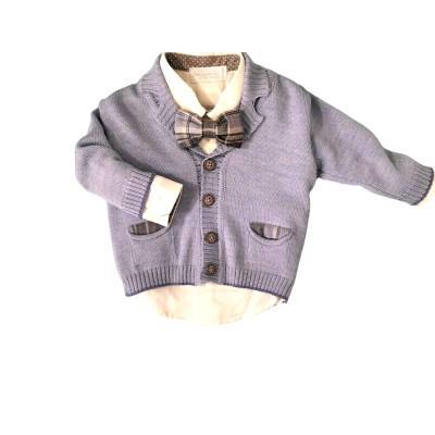 Elegante traje de bebé recién nacido talla 6 meses ceremonia de bautizo Minù - 
