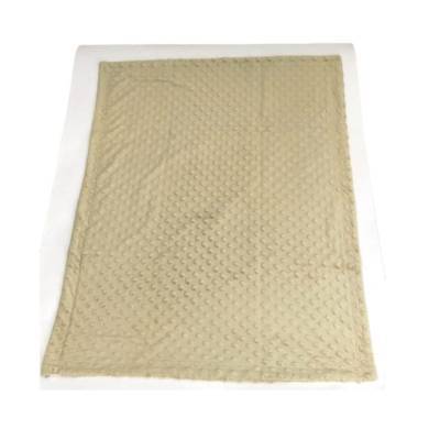 Couverture unisexe en coton et minky double face - 