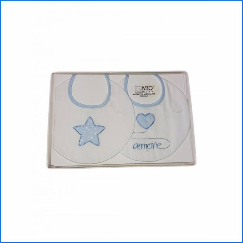 Par de babetes bordados