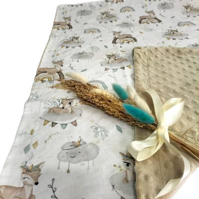 Copertina minky e cotone double face unisex minky e cotone - 