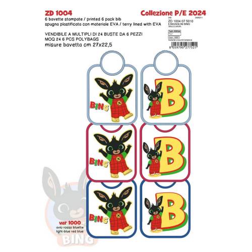 Babero Bing Pcs.6