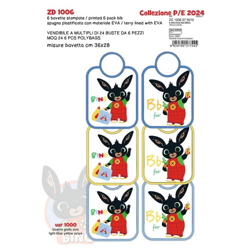 Babero Bing Pcs.6