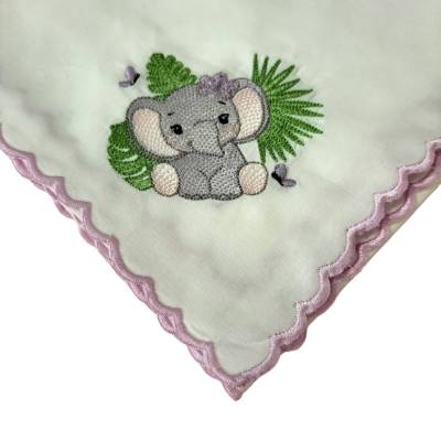 Quadrato in cotone mussoline  neonata - 