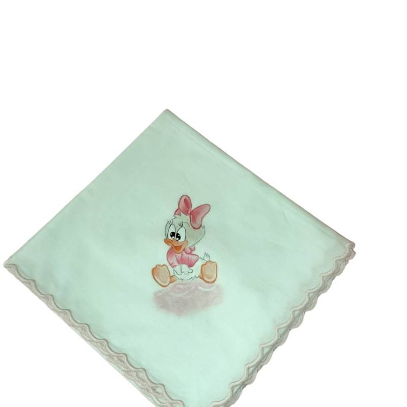 Quadrato in cotone mussolina neonato dipinto - 