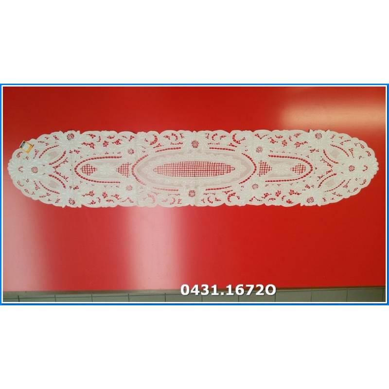 Centro de talla oval - Lino Cm.37 X 170