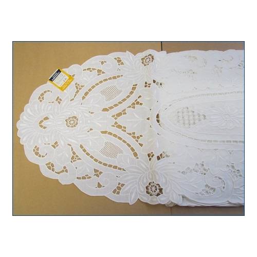 Centro Lino Ovale Intaglio Cm.35/133