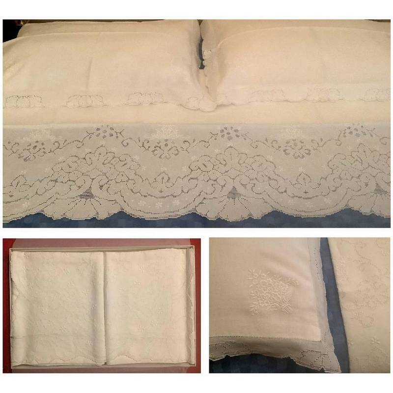 Embroidered Linen Double Sheet