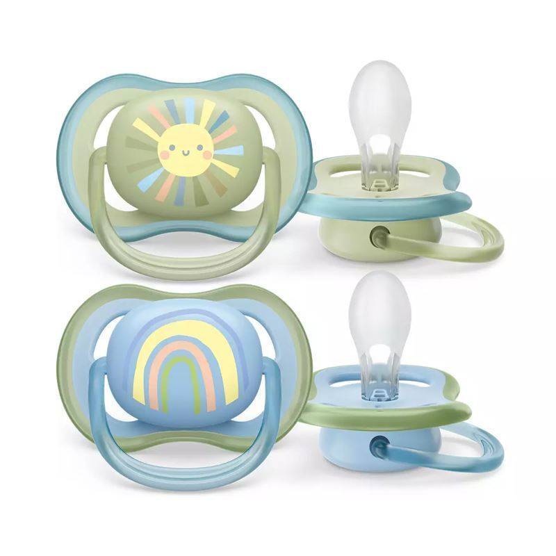 2 Ultra Air Soothers 0-6 M Blue Sun