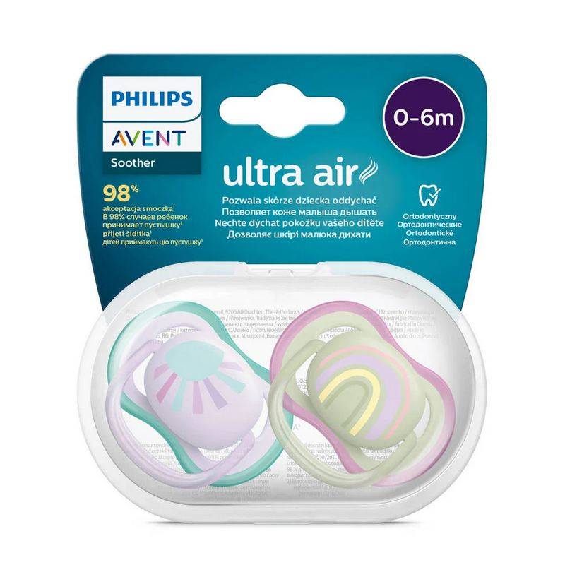 2 Ultra Air Soothers 0-6 M Pink Sun