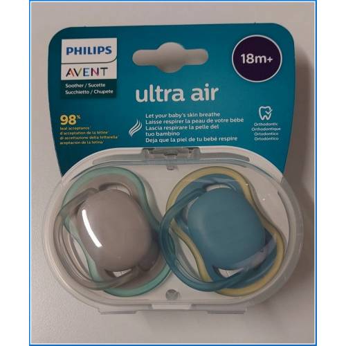 2 Sucettes Ultra Air 18 M+ Neutre