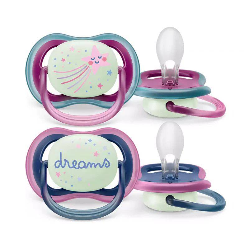 2 Ultra Air soothers 6-18m Stella Com