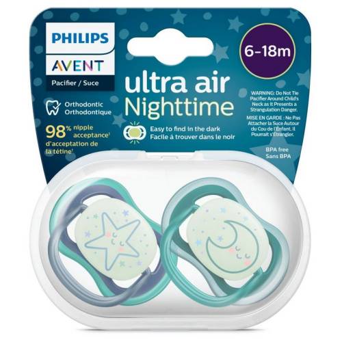 2 Chupetes Ultra Air 6-18m Stella Lun