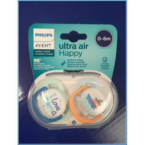 2 Chupetas da coleção Ultra Air 0-6 M