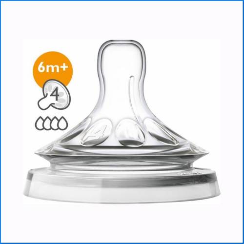 2 tetinas naturales de 4 orificios