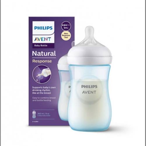 Biberão Natural 3.0 -260 Ml Azul claro