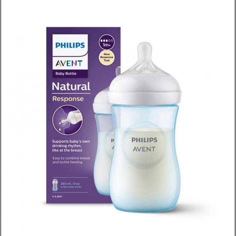 Baby Bottle Natural 3.0 -260 Ml Light Blue