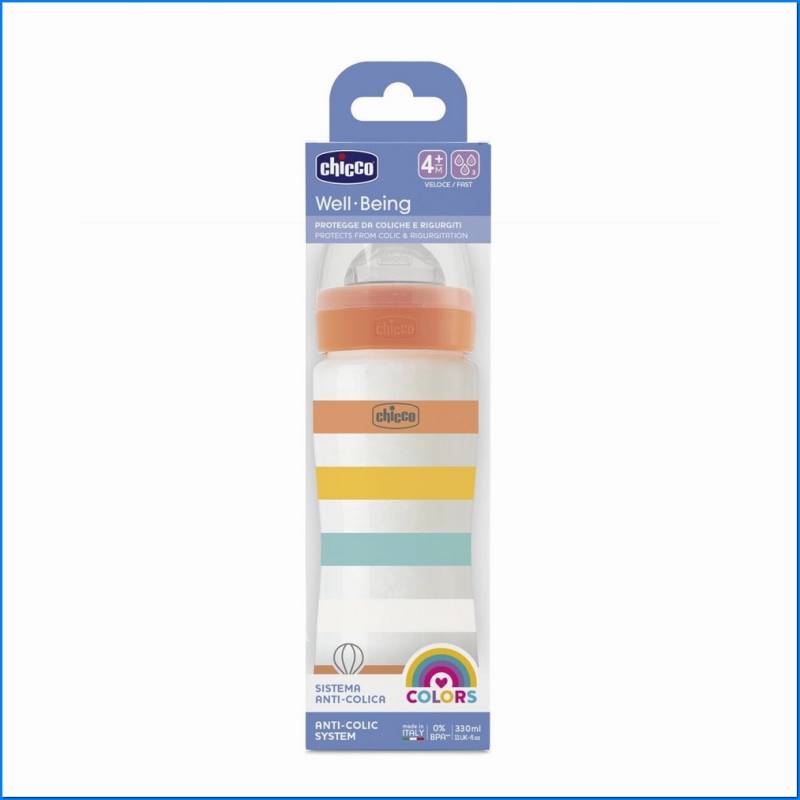 Baby bottle Wb Pp Orange Uni 330 Veloce Sil