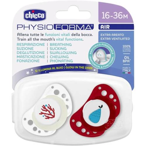 Chupete Aire Rojo Lumi Sil16-36m 2pcs