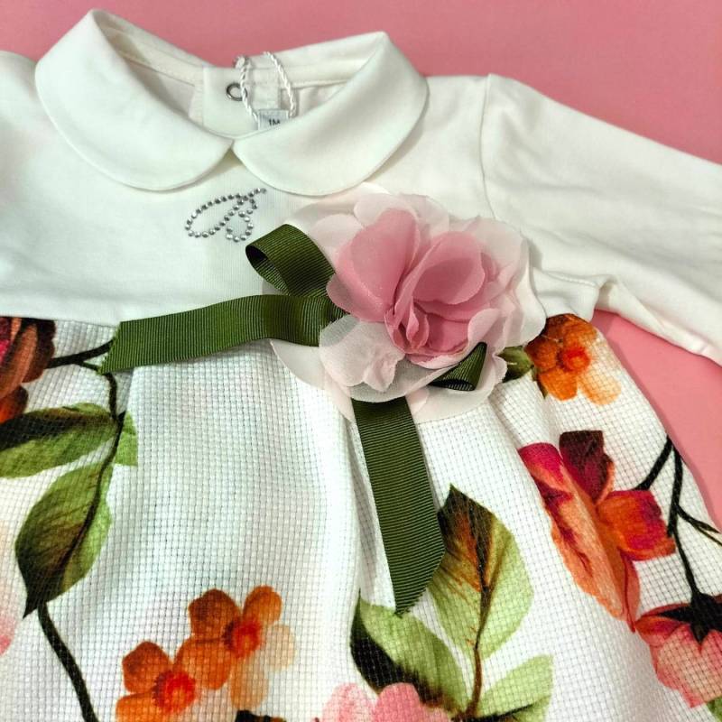 Coordinato nascita neonata in cotone coprifasce misura 3 mesi Barcellino - 