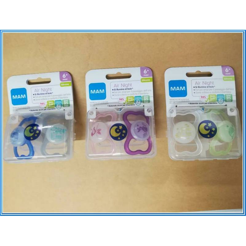 Chupetes Air Night 6+ Silicona Conf. D
