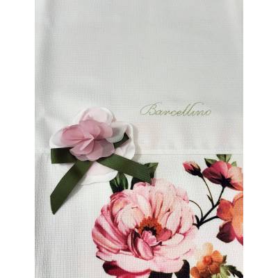 Coordinato nascita neonata in cotone coprifasce misura 3 mesi Barcellino - 