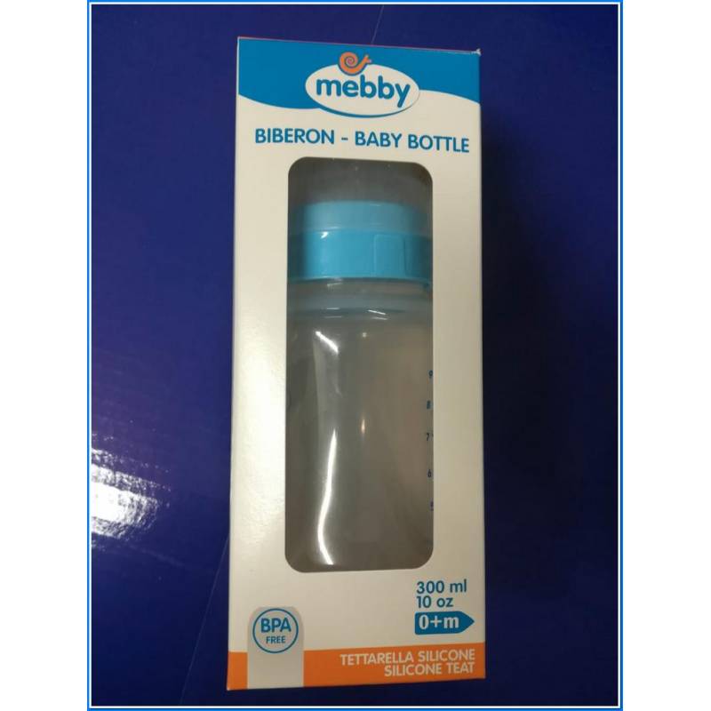 Biberão 300ml Silicone Azul