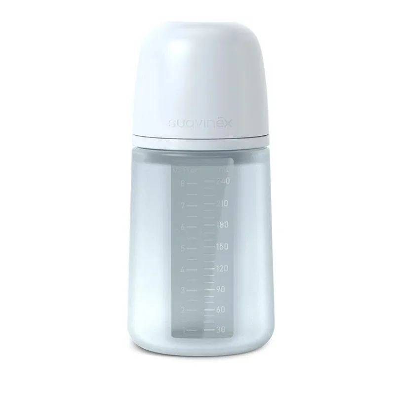 Silicone Baby Bottle 240ml Light Blue