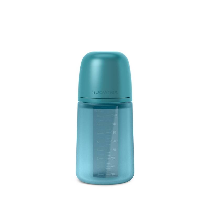 Silicone Baby Bottle 240ml Ocean Blue