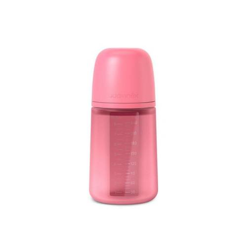 Silikon-Babyflasche 240ml Fuchsia
