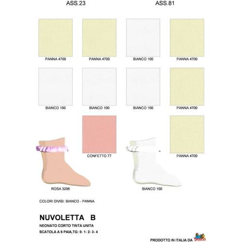 Chaussettes 6 Pcs. Mod.Nuvoletta B